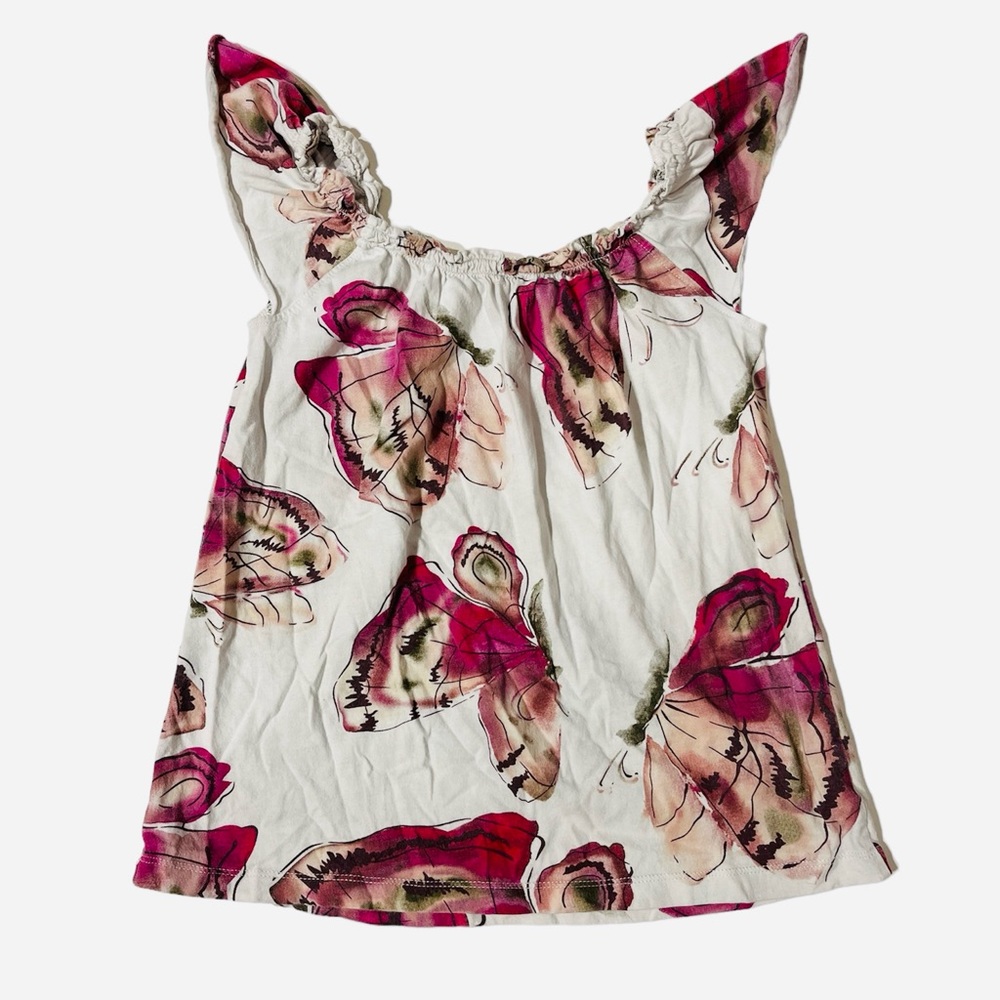 GapKids M(8) flutter sleeve tank top butterfly